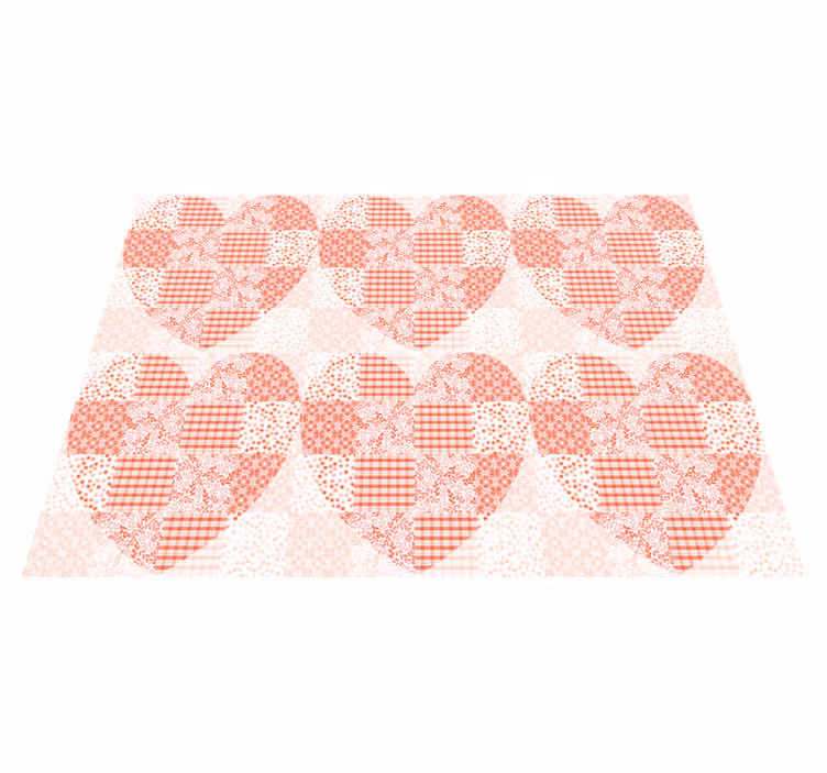Zerbino pvc sovrapposizione di cuori fantasia - TenStickers