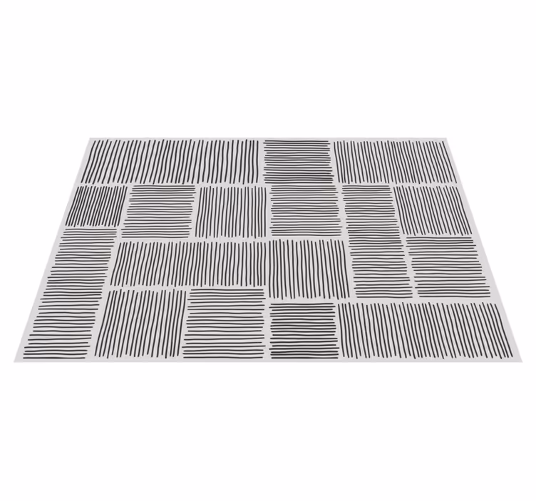 Tappeto vinile strisce motivi di linee monocromatiche - TenStickers