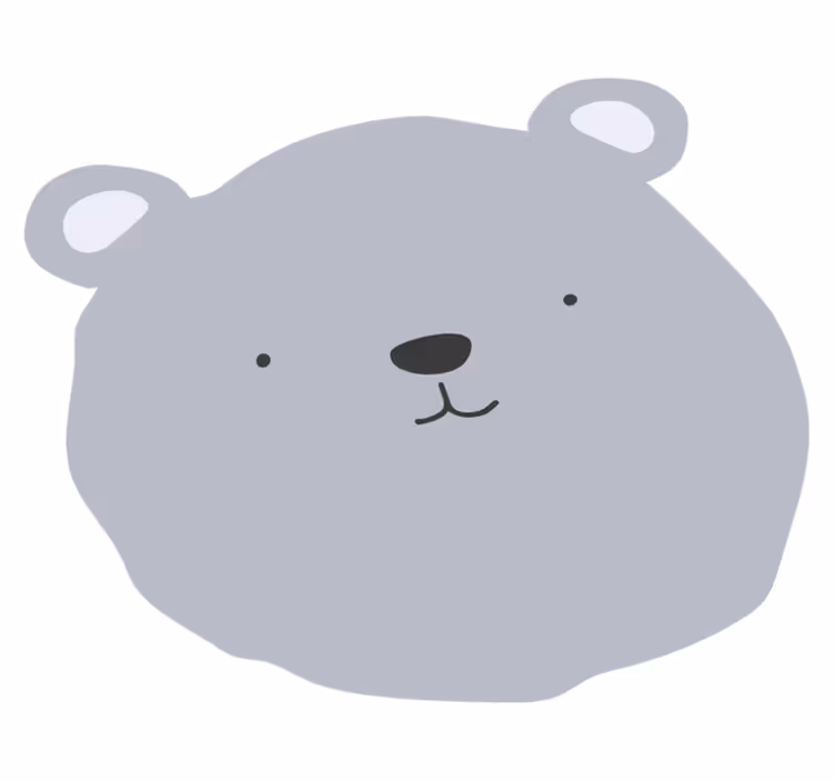 Tappeto vinile bebé adorabile cartone animato di orso - TenStickers