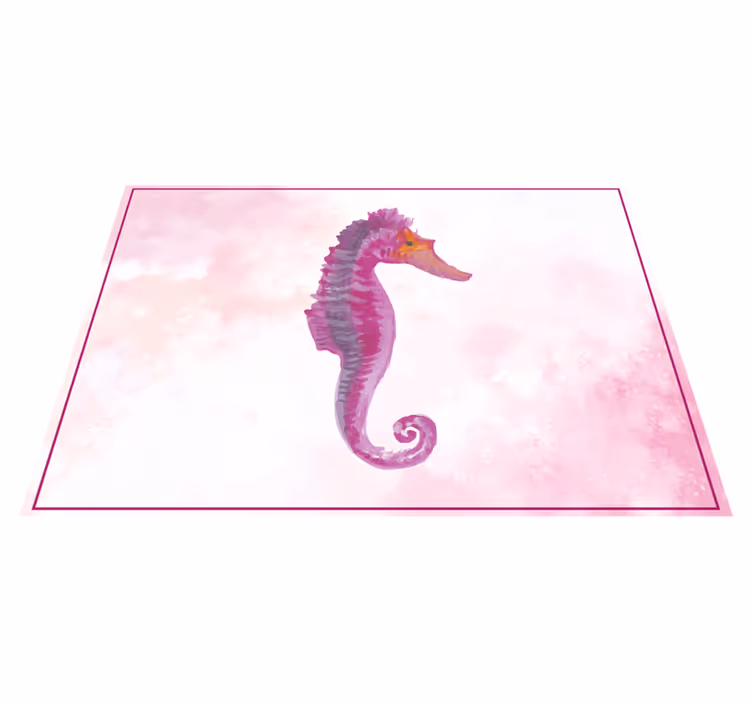 Tappeto vinile animali illustrazione di cavalluccio marino - TenStickers