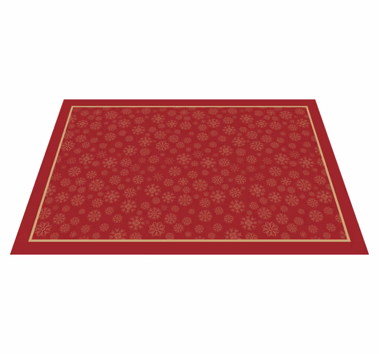 Tappeto Vinile Natale motivo festivo a fiocco di neve - TenStickers