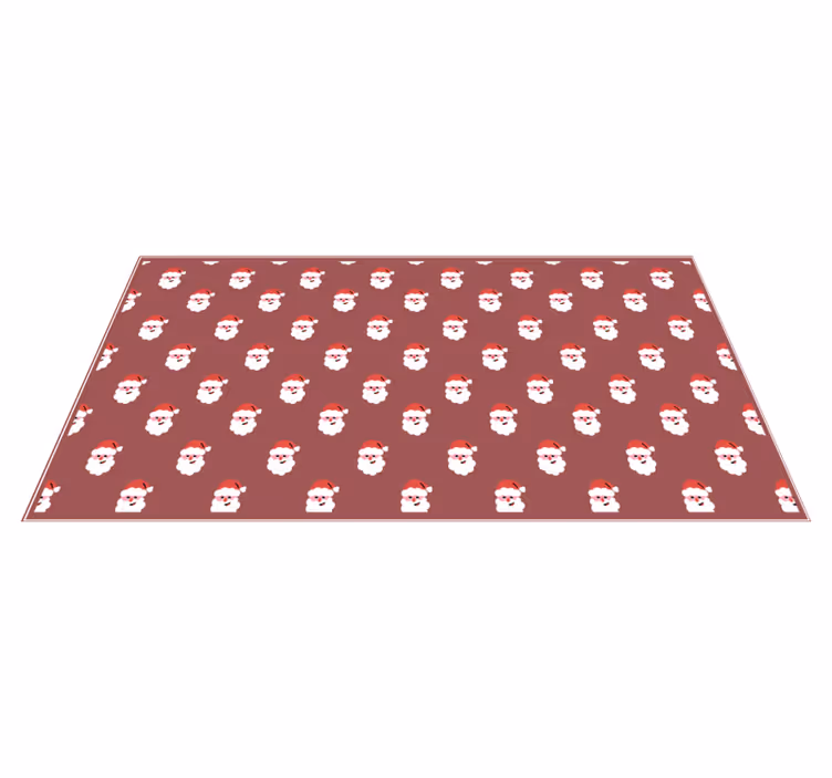 Tappeto Vinile Natale modello di babbo natale - TenStickers