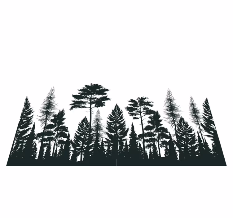 Tappeto vinile natura foresta stagliata - TenStickers