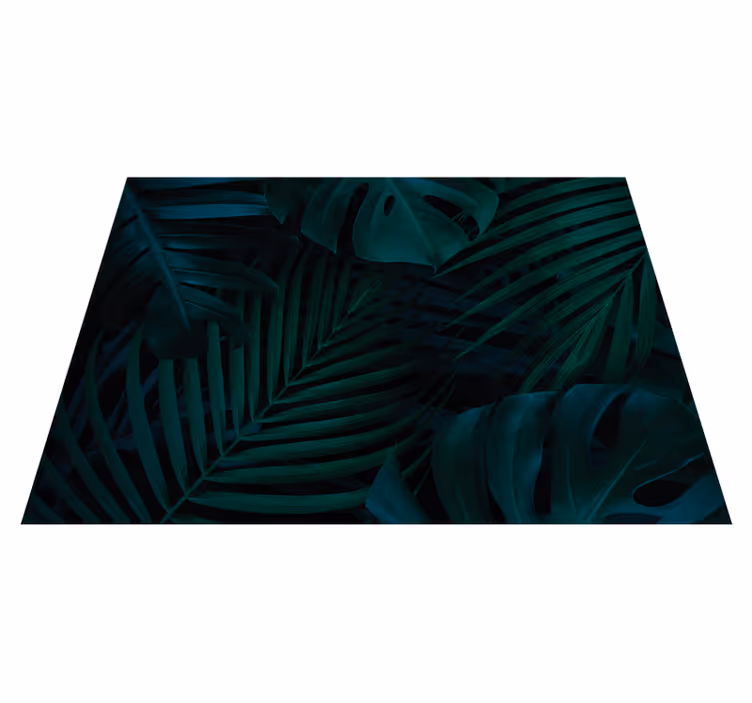 Tappeto vinile fiori foglie e piante della foresta - TenStickers
