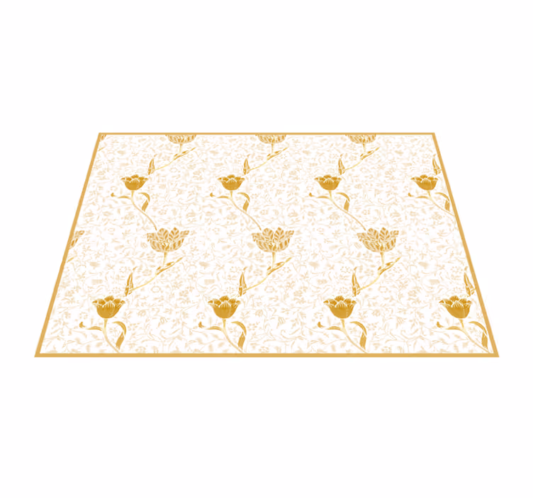 Tappeto vinile fiori eleganza floreale - TenStickers