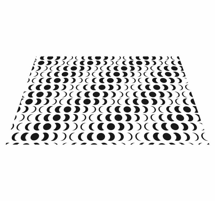 Tappeto vinile geometrico semicerchi monocromatici - TenStickers