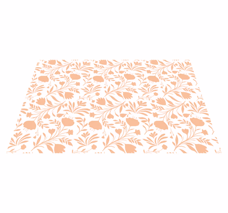 Tappeto vinile fiori fantasia floreale - TenStickers