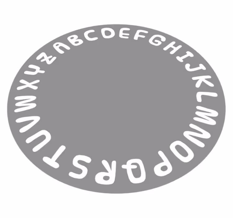 Tappeto vinile alfabeto cerchio dell'alfabeto - TenStickers