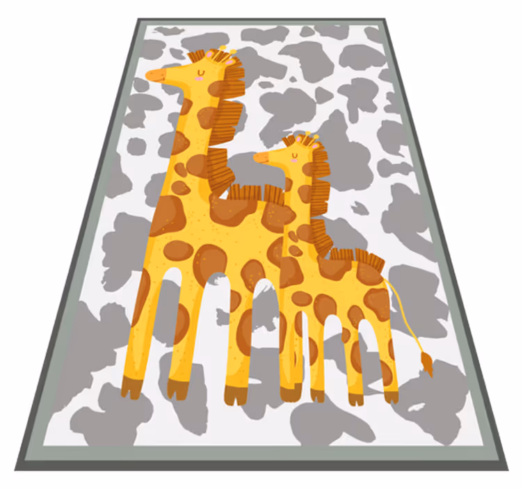 Tappeto vinile per bambini motivo della famiglia giraffa - TenStickers