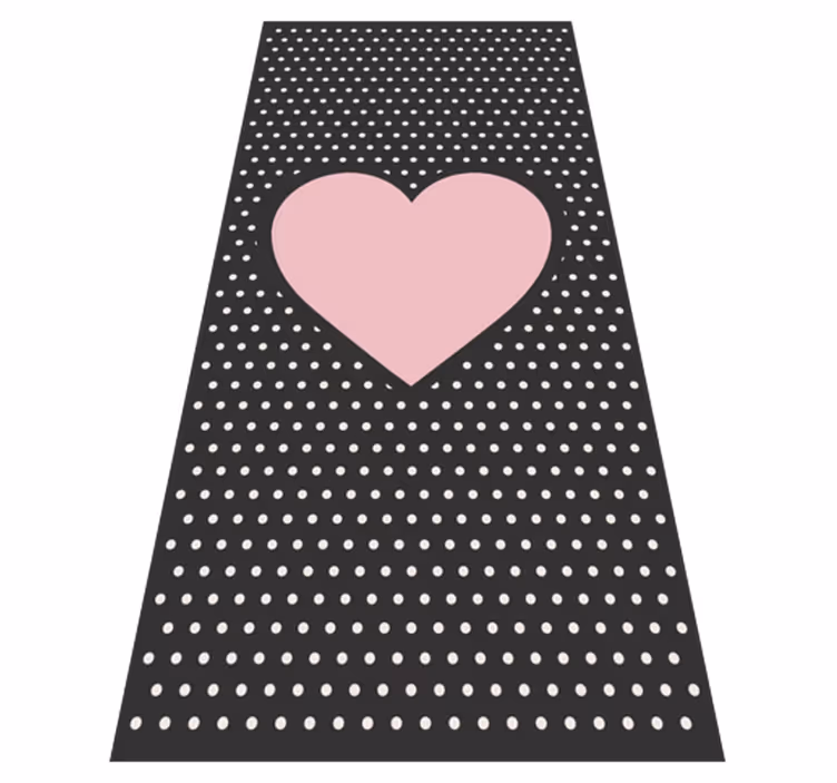 Tappeto vinile per bambini accento del cuore di polka - TenStickers
