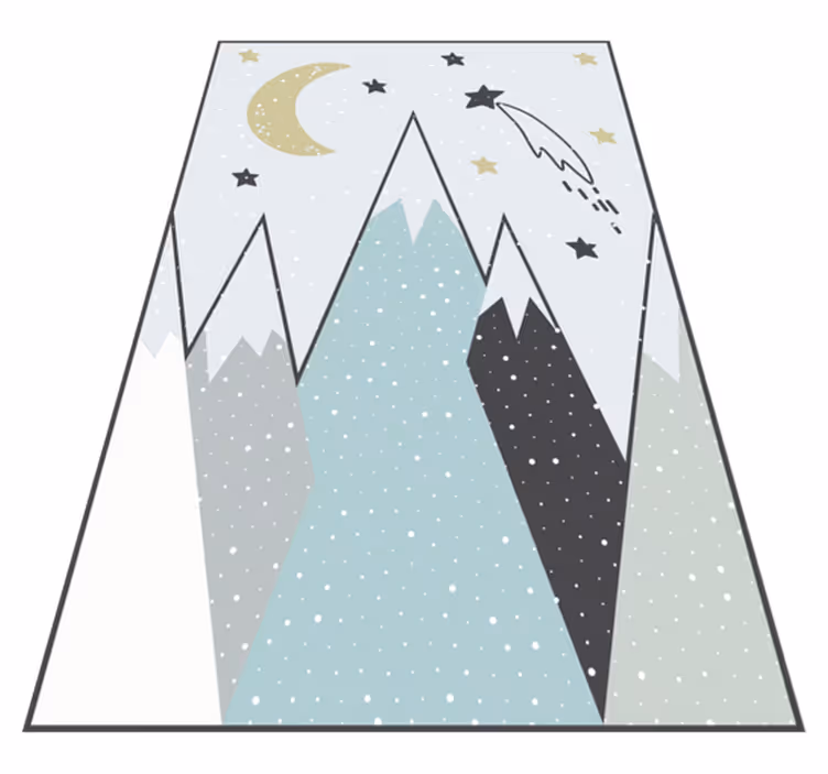 Tappeto vinile per bambini cielo notturno montuoso - TenStickers