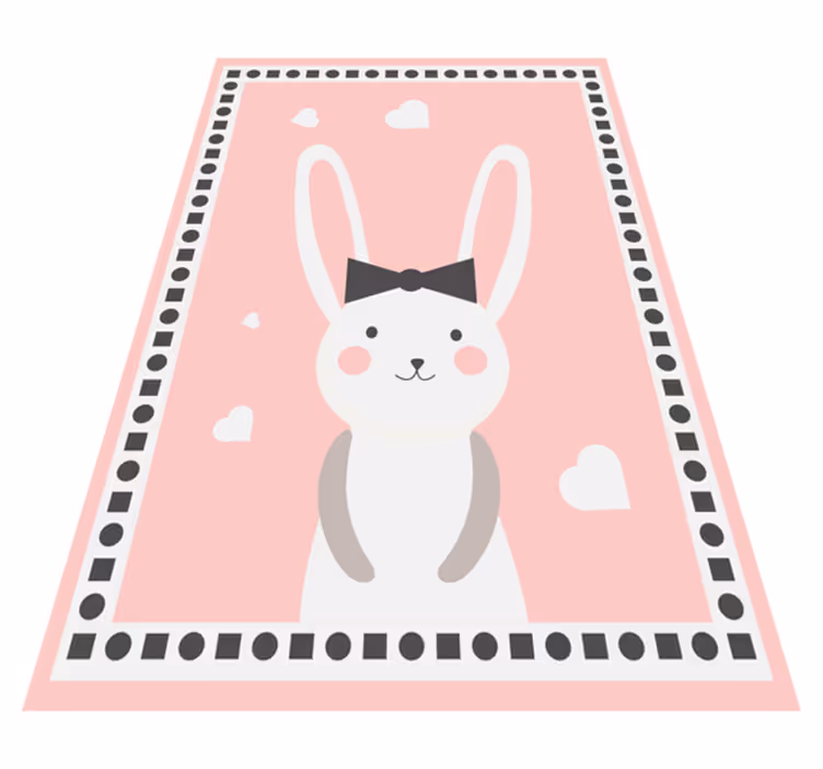 Tappeto vinile bebé decorazione cameretta con coniglio - TenStickers