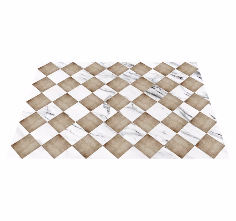 Tappeto vinile effetto marmo diagonale di marmo - TenStickers