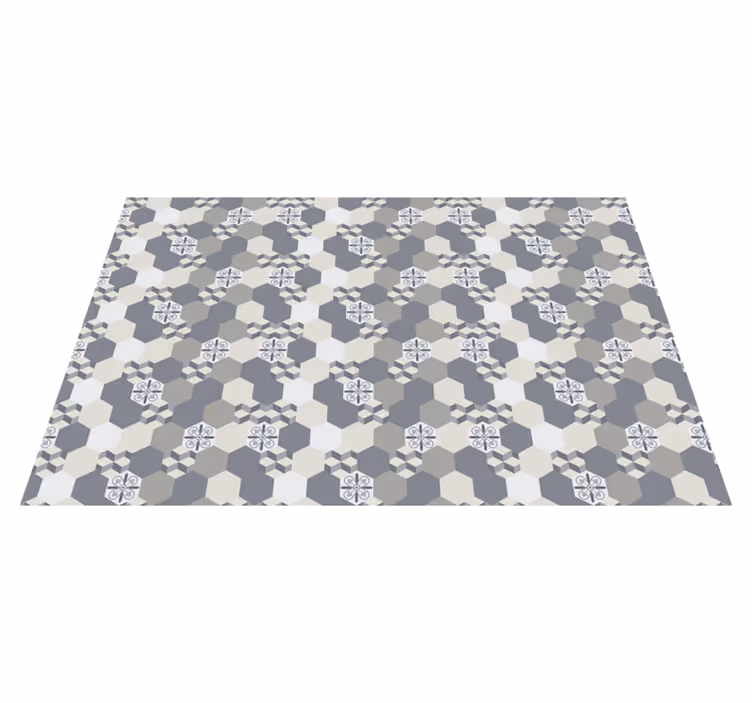 Tappeto vinile piastrelle piastrella geometrica - TenStickers