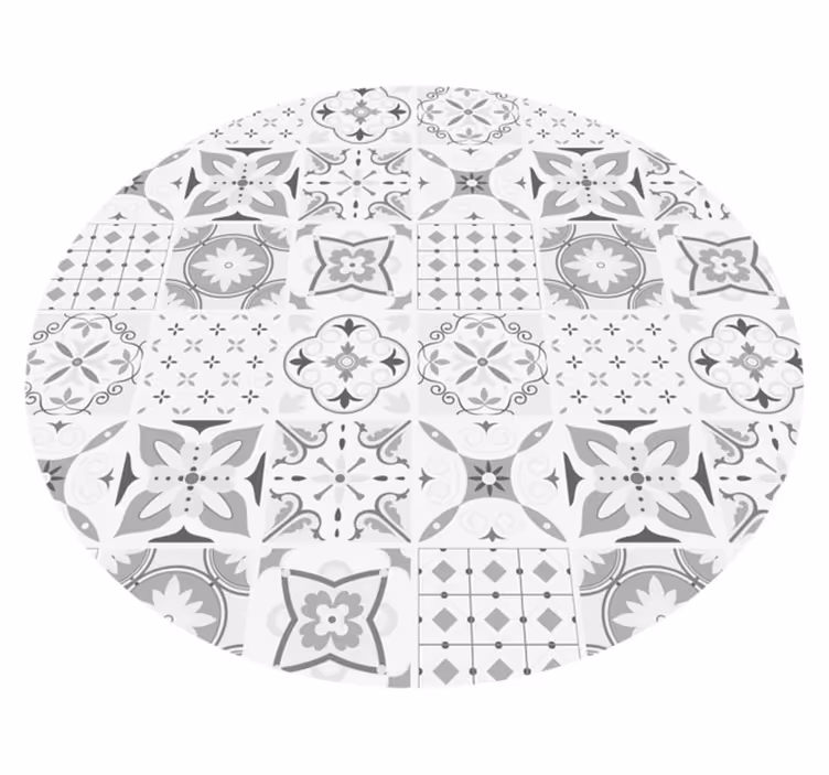 Tappeto vinile piastrelle mosaico monocromatico - TenStickers
