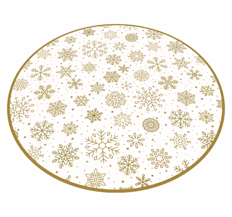 Tappeto Vinile Natale motivo a fiocchi di neve - TenStickers