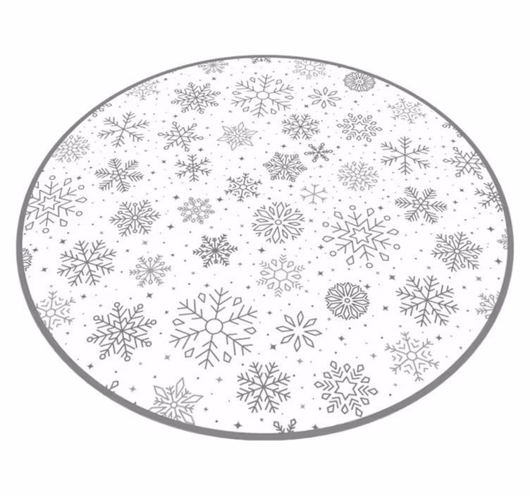 Tappeto Vinile Natale fiocchi di neve festivi - TenStickers