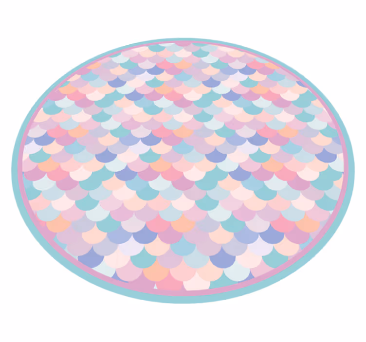 Tappeto vinile strisce modello in scala di sirena - TenStickers