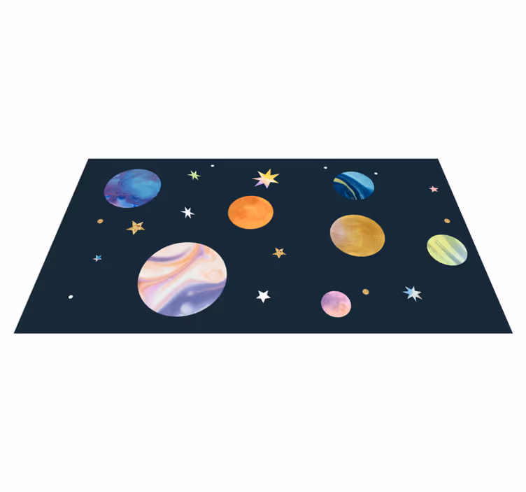 Tappetto vinile stelle spazio cosmico - TenStickers