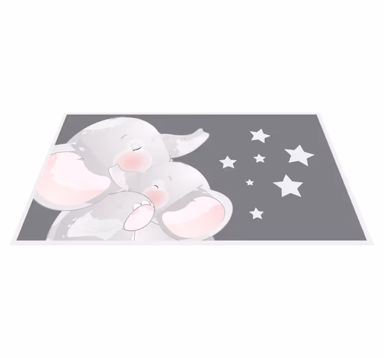 Tappeto vinile per bambini elefanti addormentati - TenStickers