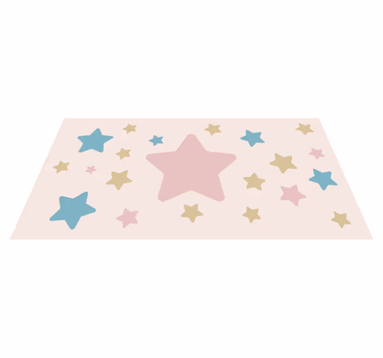 Tappetto vinile stelle motivo celeste - TenStickers