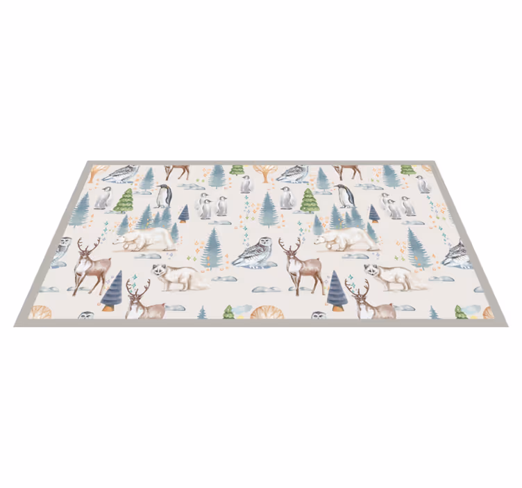 Tappeto vinile animali fauna artica - TenStickers