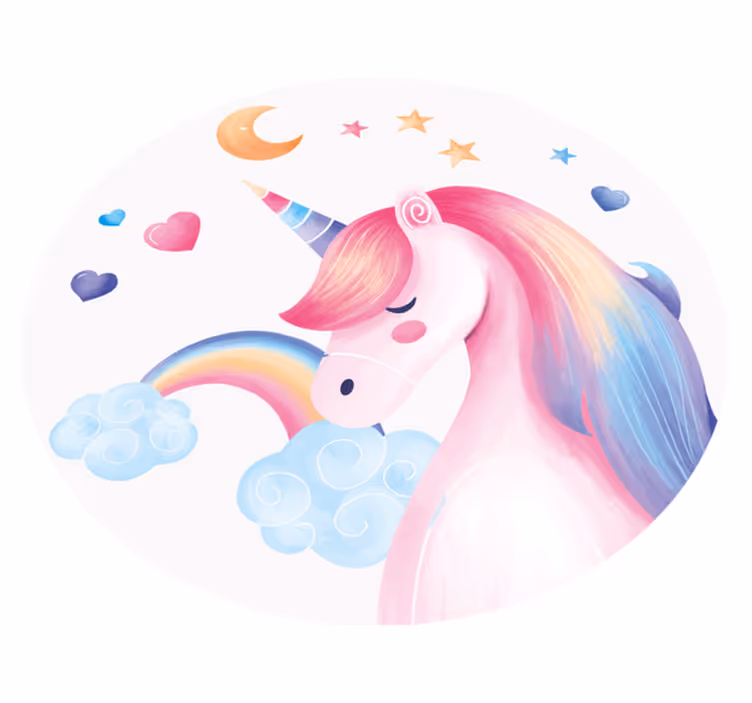 Tappeto vinile per bambini fantasia di unicorno - TenStickers