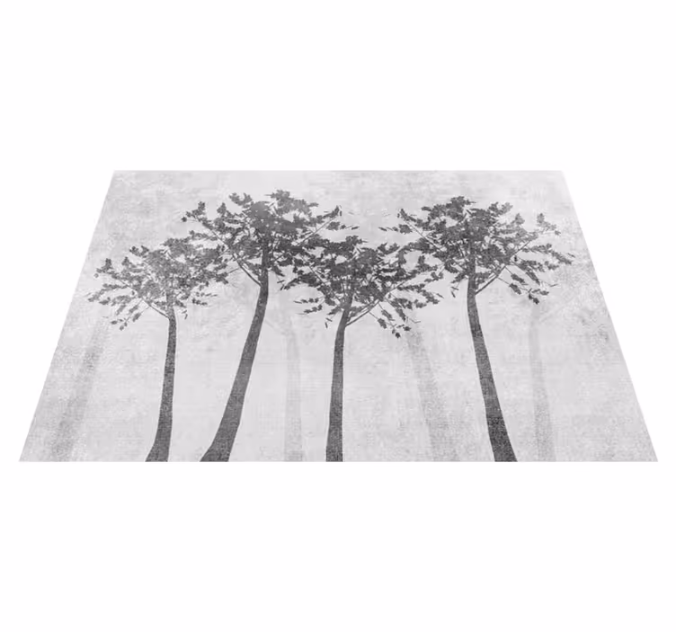 Tappeto vinile natura sagoma della foresta - TenStickers