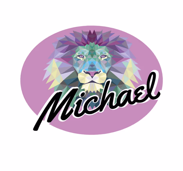 Tappeto vinile con nome leone personalizzabile - TenStickers