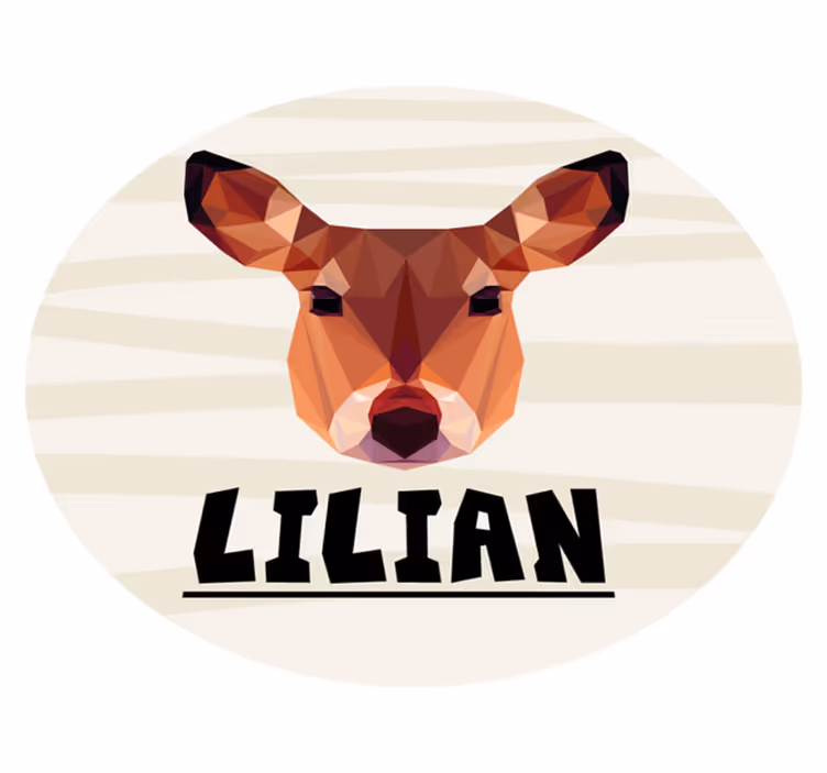 Tappeto vinile con nome cervo personalizzabile - TenStickers