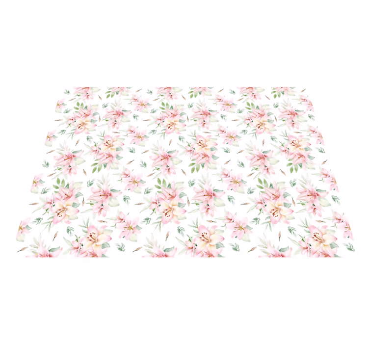 Tappeto vinile fiori eleganza floreale dei fiori - TenStickers