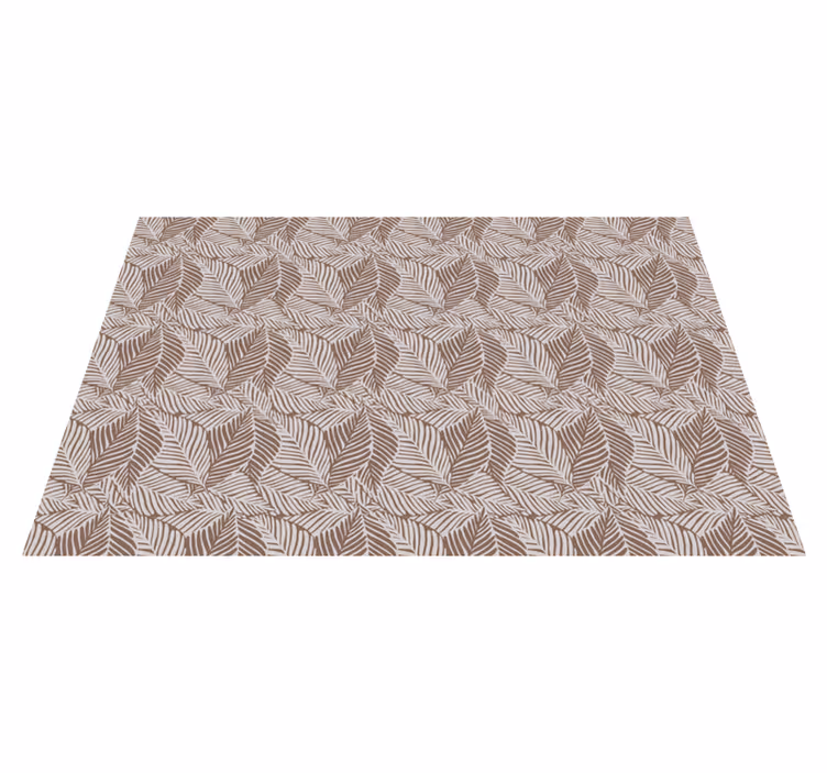Tappeto vinile fiori superficie con motivo a foglie - TenStickers