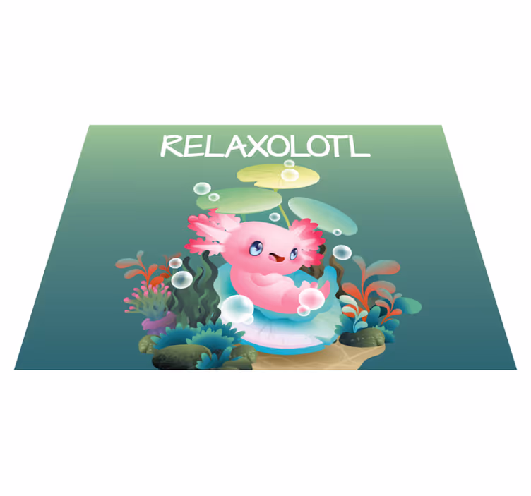 Tappeto vinile per bambini stagno relaxolotl - TenStickers