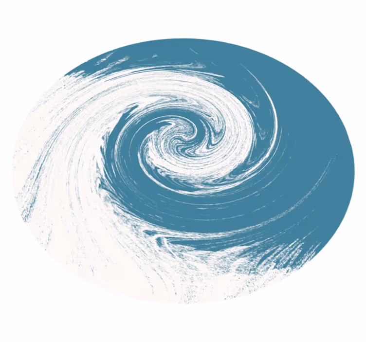 Tappeto in pvc rotondo astratto blu vorticoso - TenStickers
