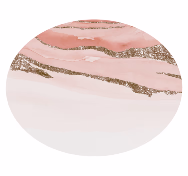 Tappeto vinile rosa disegno circolare strutturato astratto - TenStickers