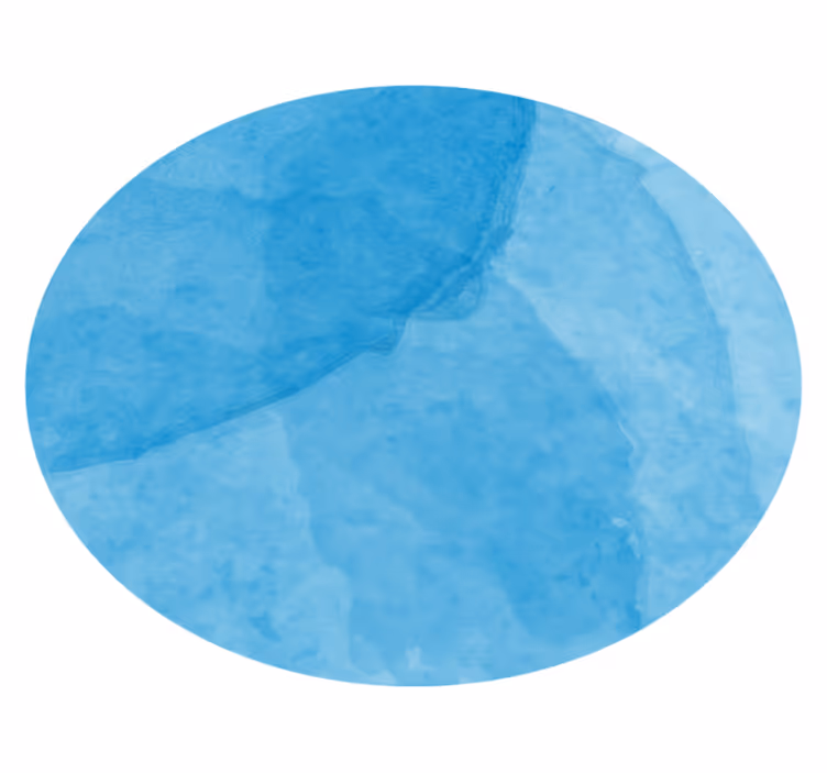 Tappeto in pvc minimalista abstract Blue Circular Design - TenStickers
