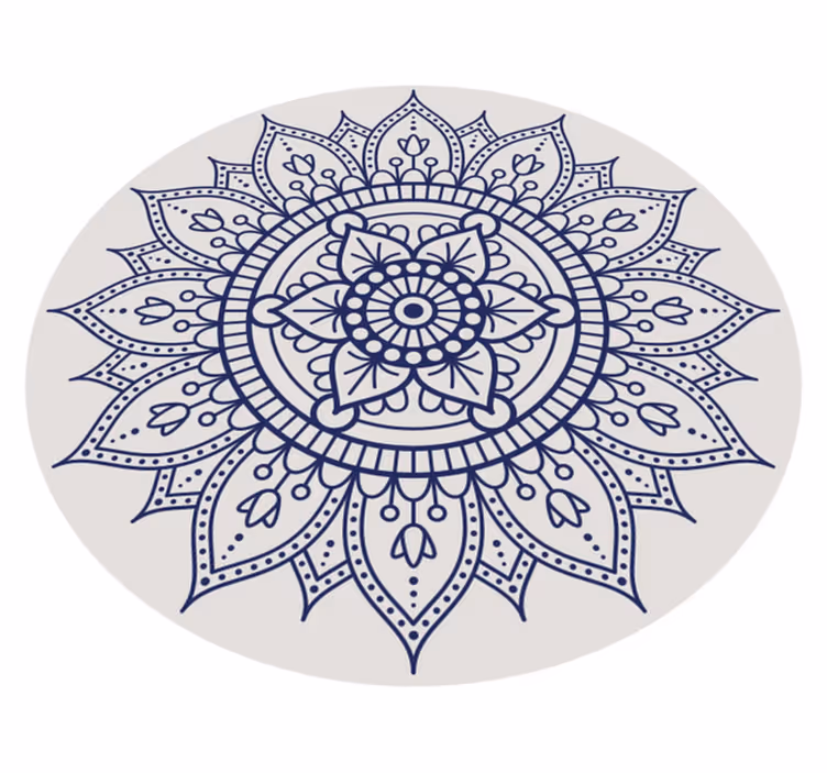 Tappeto in pvc circolare mandala per salone - TenStickers