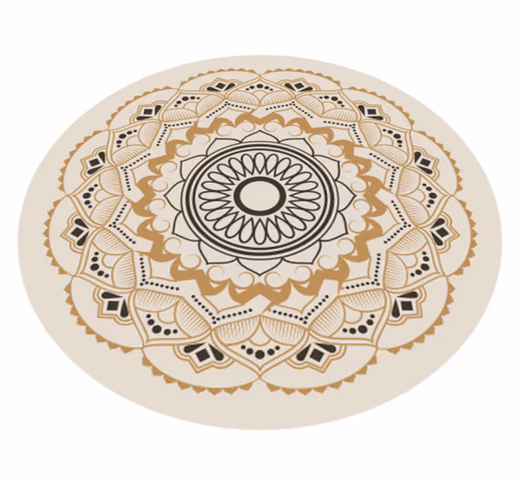 Tappeti in vinile Mandala design circolare mandala beige - TenStickers
