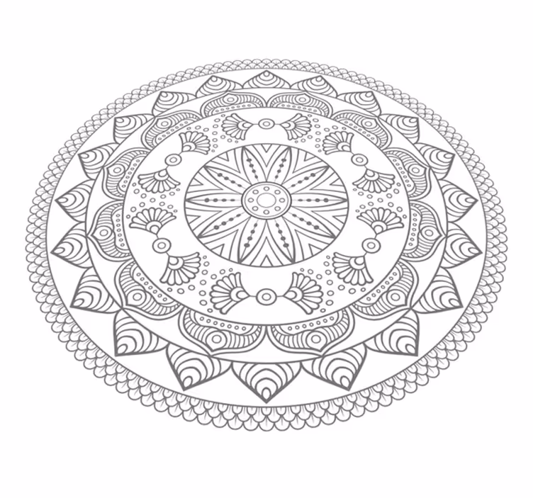 Tappeto vinile Mandala modello mandala circolare - TenStickers