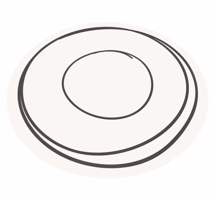 Tappeto vinile minimalista motivo linee cerchi rosa - TenStickers