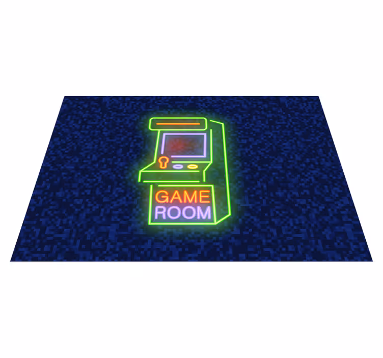 Tappeto vinile frase sala giochi al neon - TenStickers