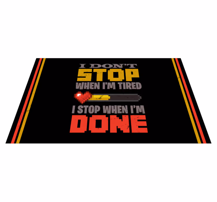 Tappeto vinile frase colori vivaci motivazionali - TenStickers