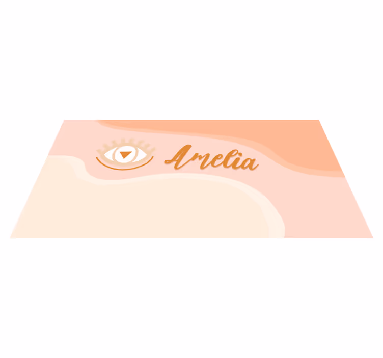 Tappeto vinile con nome design occhi personalizzato - TenStickers