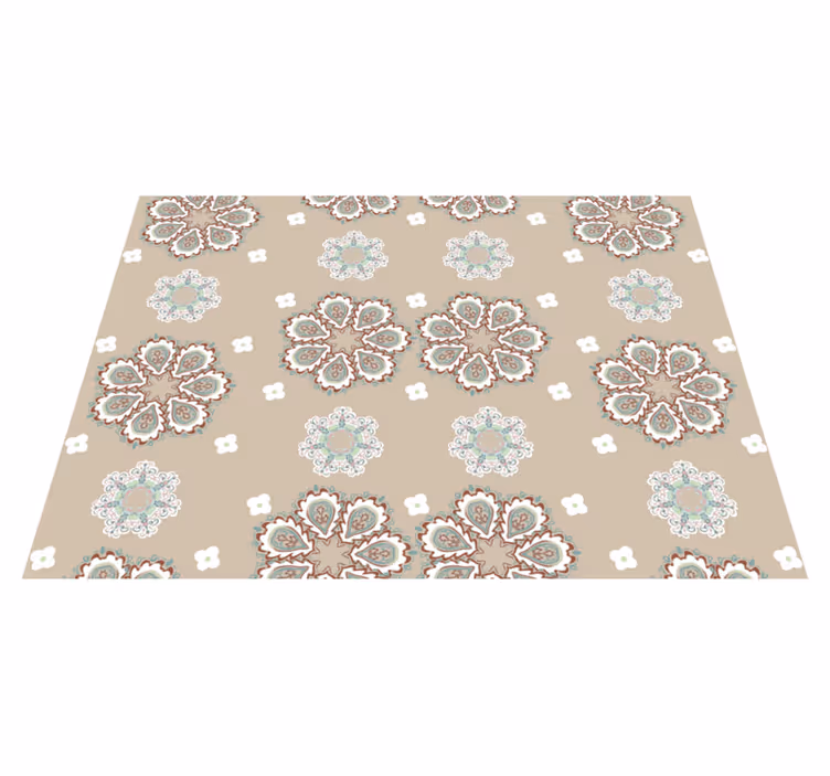 Tappeto pvc con motivo floreale elegante - TenStickers