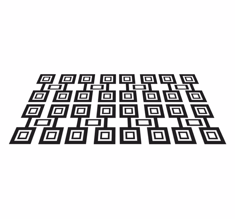 Tappeto vinile geometrico stile geometrico a quadrati - TenStickers