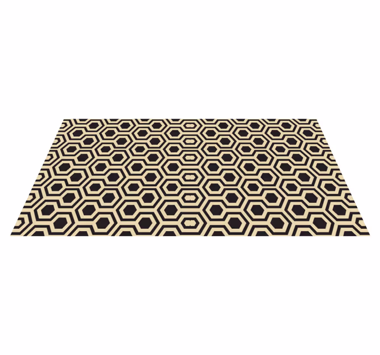 Tappeto in vinile con motivo geometrico esagonale - TenStickers