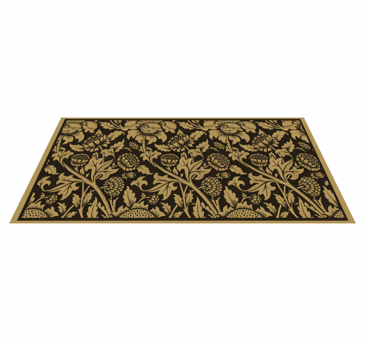 Tappeto in pvc con fiori e piante accento motivo botanico - TenStickers