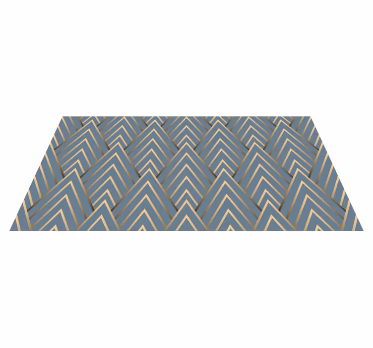 Tappeto vinile geometrico motivo geometrico a chevron - TenStickers