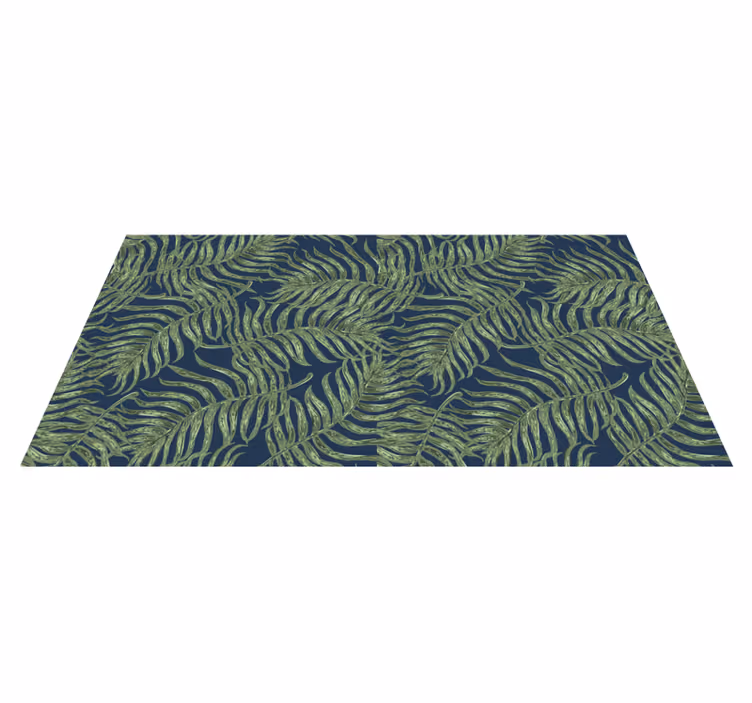 Tappeto vinile fiori motivo a foglie tropicali - TenStickers