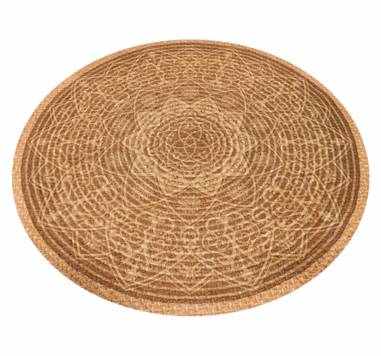 Tappeto vinile Mandala elegante motivo marrone - TenStickers